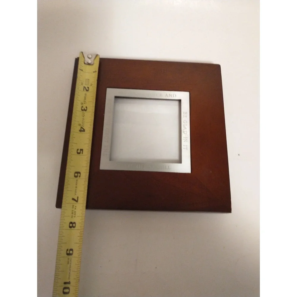 Vintage Religious Psalm 118:24 Picture Frame 3.25 x 3.25 Inch Thick Wood Outline